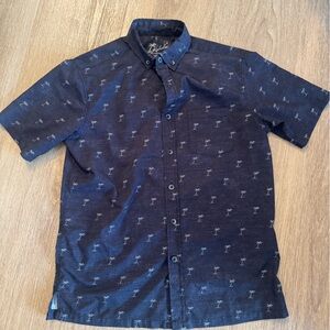 Kahala Palms Performance Button Down S charcoal
